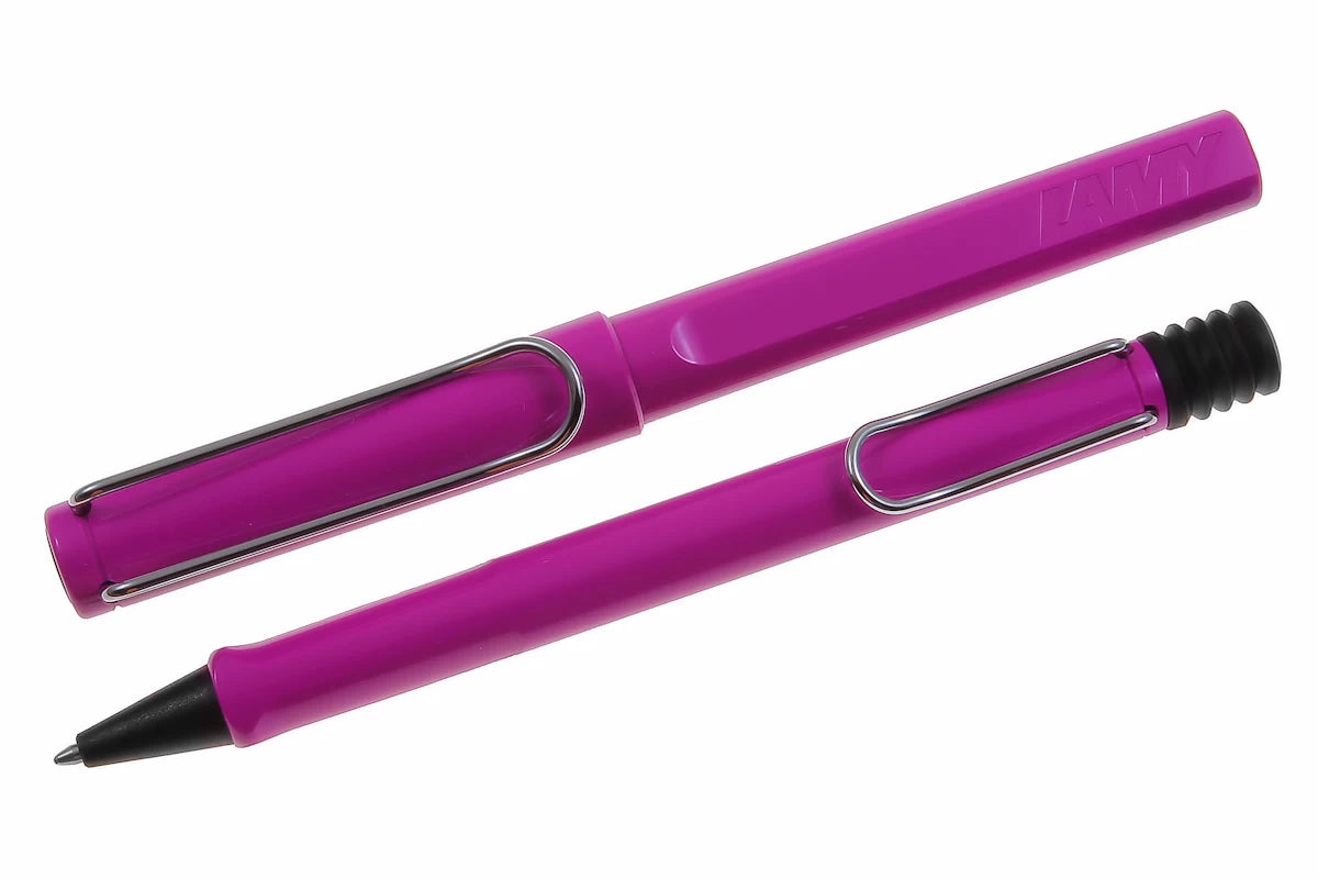 LAMY Safari Schreibset Kuli-Tintenroller pink mit Gravur