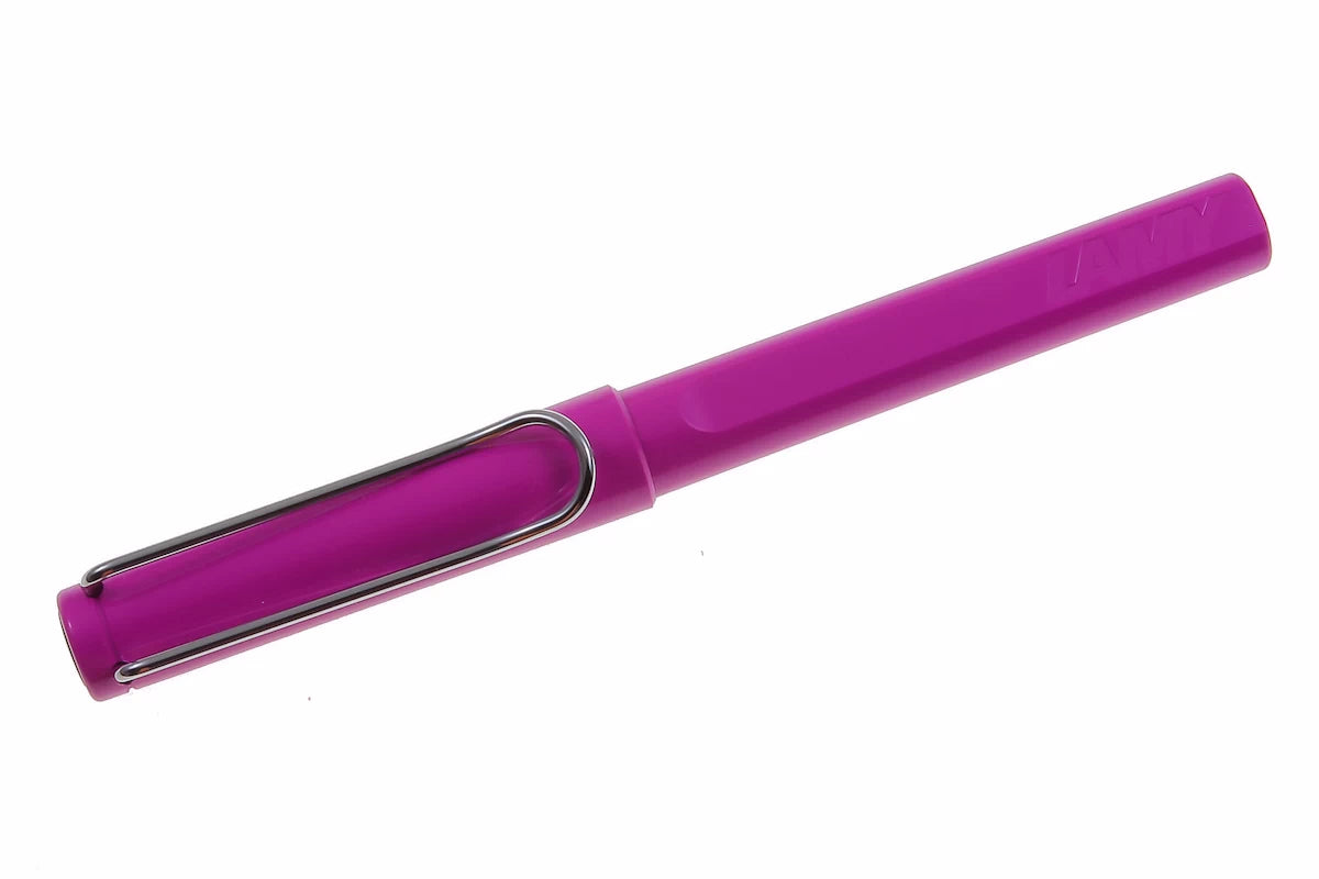 LAMY Safari Tintenroller pink mit Gravur geschlossen