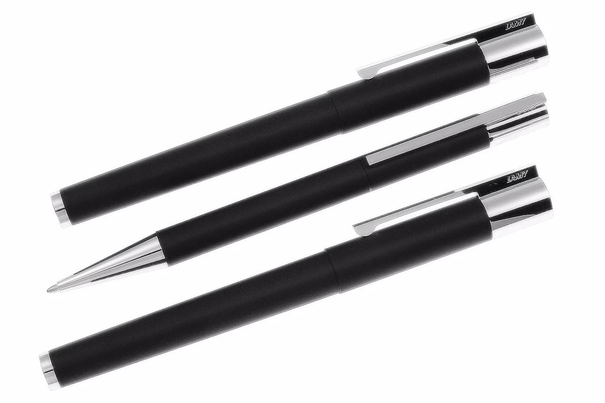LAMY scala Schreibset Kuli + Füllhalter + Tintenroller schwarz mit Gravur