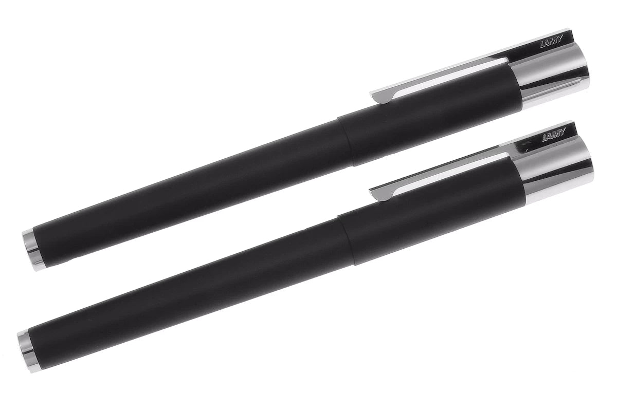 LAMY scala Schreibset Füllhalter + Tintenroller schwarz mit Gravur