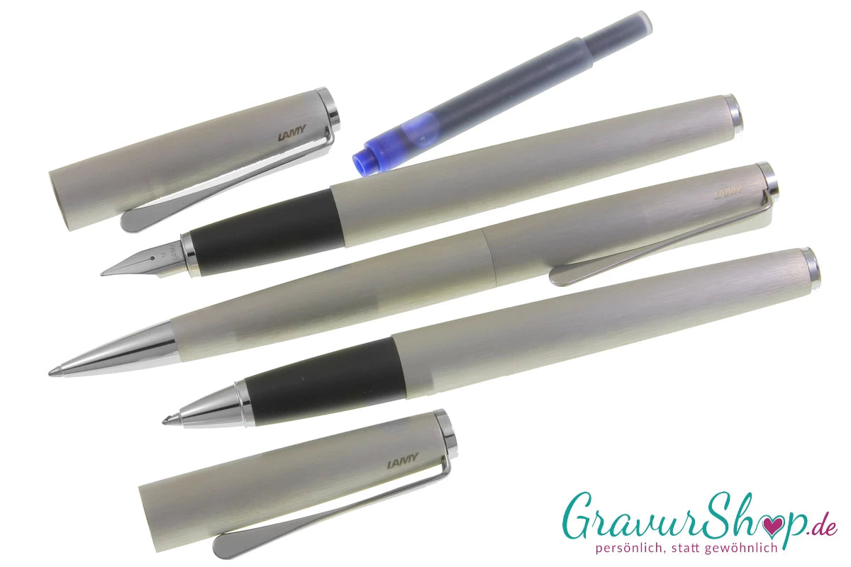 LAMY Studio Schreibset brushed K + F + T geöffnet