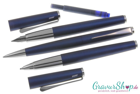 LAMY Studio Schreibset imperialblue K + F + T geöffnet