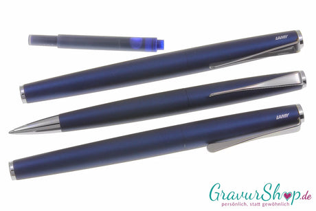LAMY Studio Schreibset imperialblue K + F + T mit Gravur