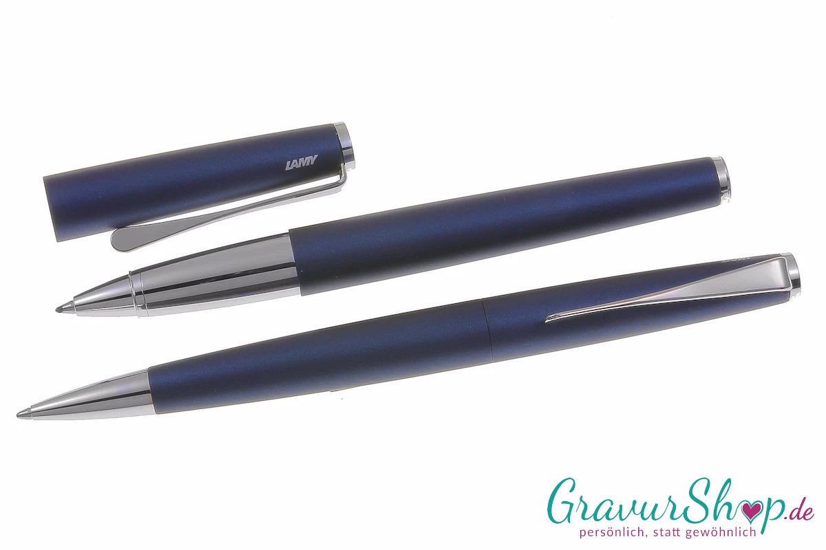 LAMY Studio Schreibset imerialblue Kuli und Rollerball mit Gravur