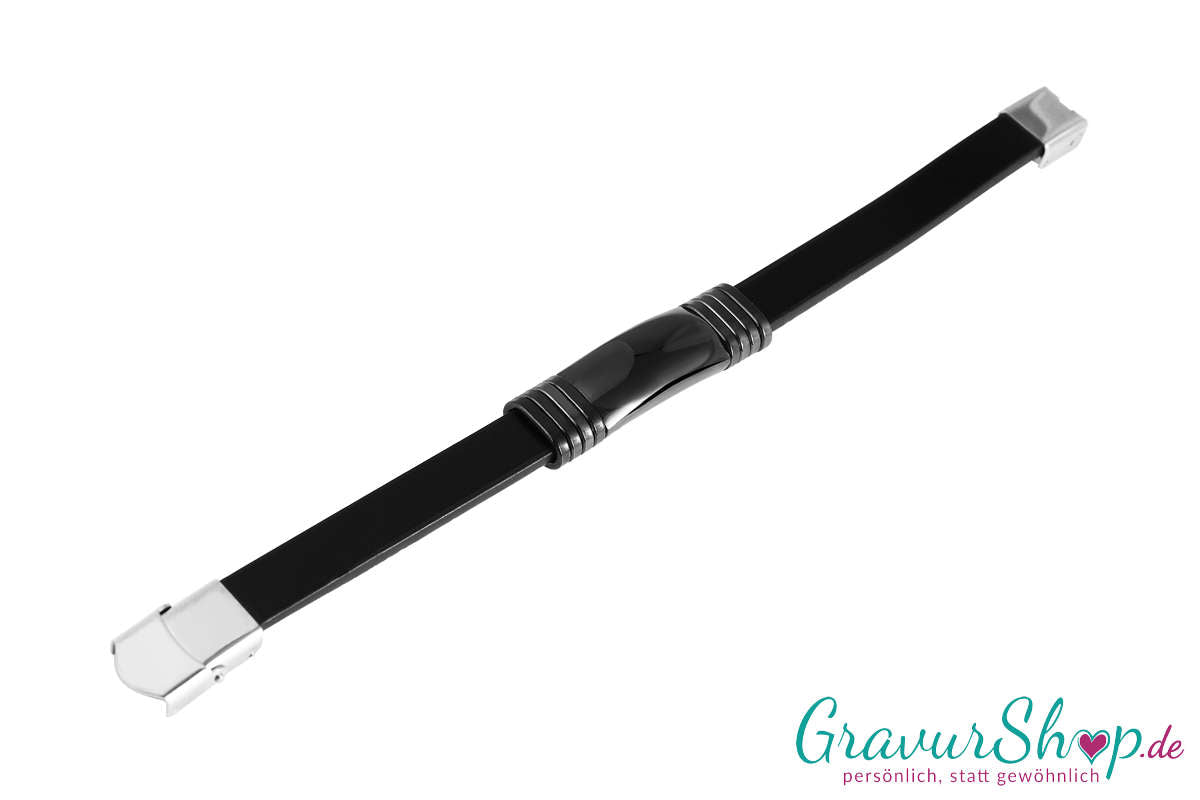 Lederarmband mit Gravurplatte