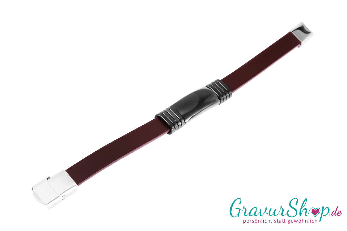 Lederarmband 39 B mit Gravurplatte