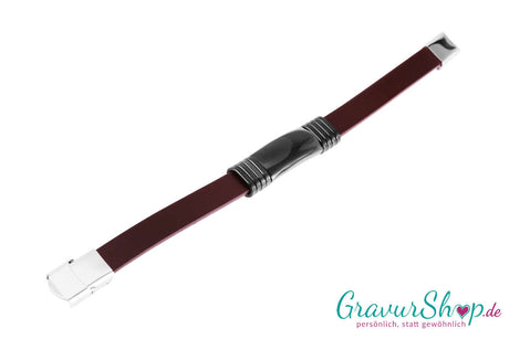 Lederarmband 39 B mit Gravurplatte