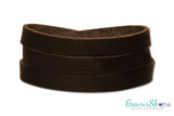 Braunes Wickelarmband 25 B aus gegerbtem Rindsleder – individuell graviert, Gravur kostenlos