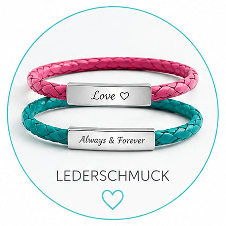 Leder Schmuck mit Personalisierter Gravur - Gravurshop
