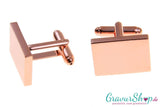 Herren Manschettenknöpfe rosegold mit Gravur