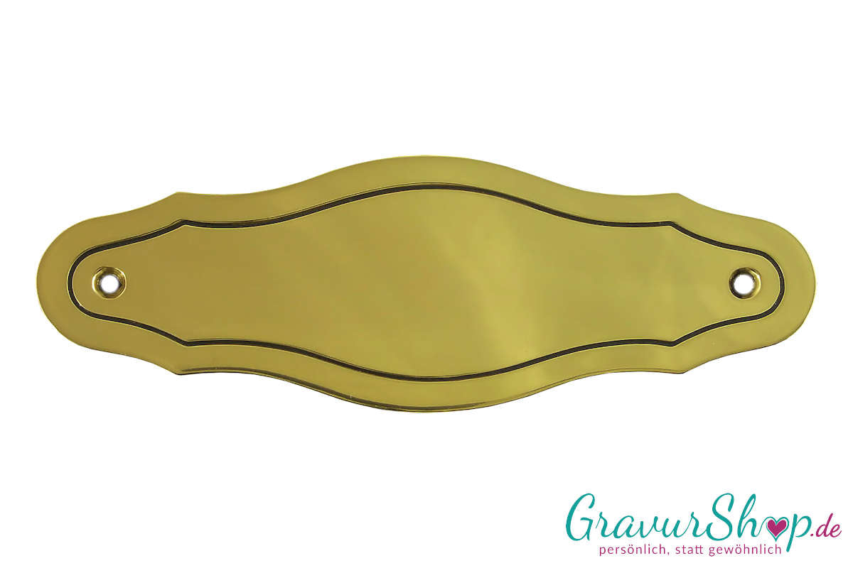 Messingschild mit Gravur Nr.34