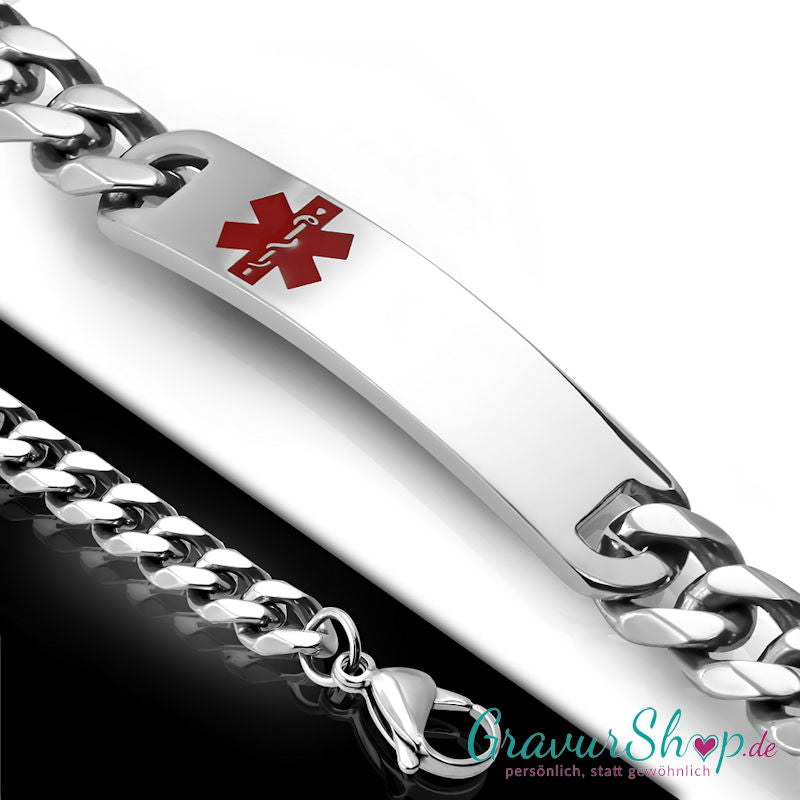 Notfallarmband 01 mit Gravur