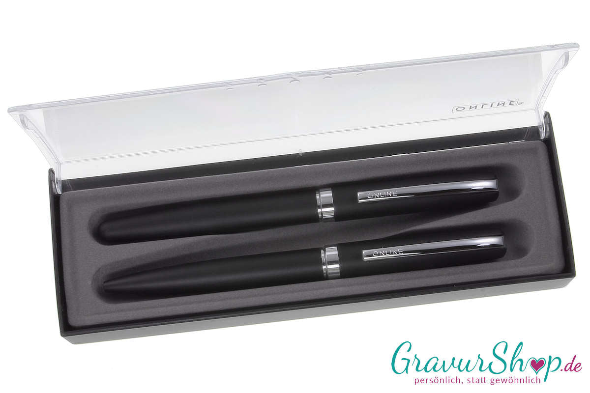 Online Eleganza Schreibset Black mit Etui