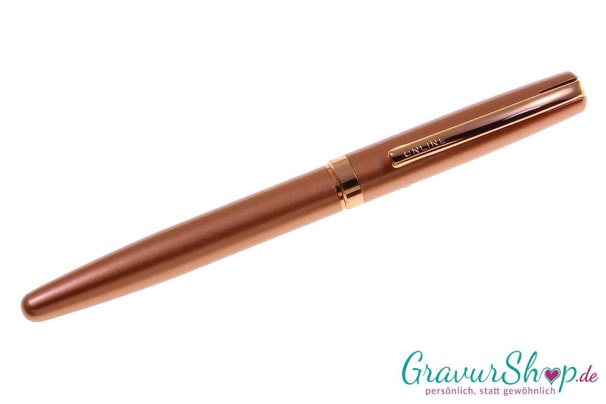 Online Eleganza Rosegold Füller mit Lasergravur