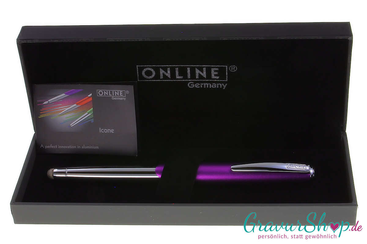 Online Icone Füller purple mit Etui