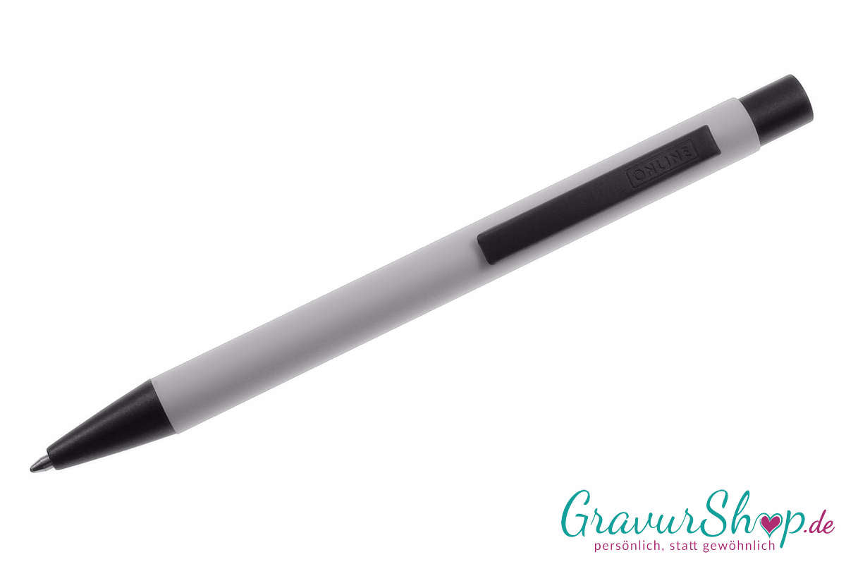 Online Kugelschreiber Soft Metal Pure White mit Gravur