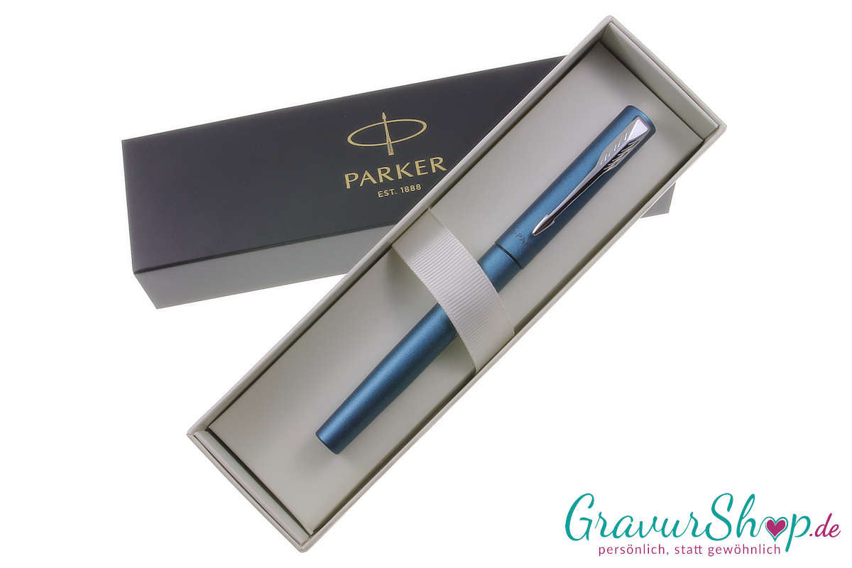 Stilvoller Parker Fuellhalter Vector XL mattpetrol in Geschenkbox