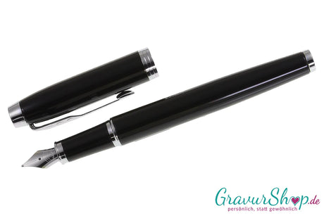 Parker IM Füller black lacquer C.C. mit Gravur