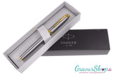 IM Parker Schreibset Kuli + Füller Brushed Metall mit Etui
