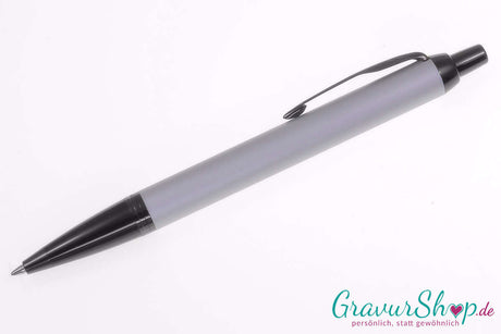 Parker Kugelschreiber IM Silber satiniert Schwarz mit Gravur Bild 2