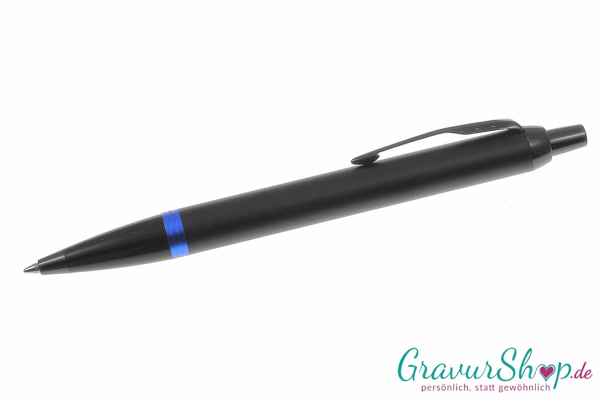 Parker IM Kugelschreiber vibrant rings blue mit Gravur