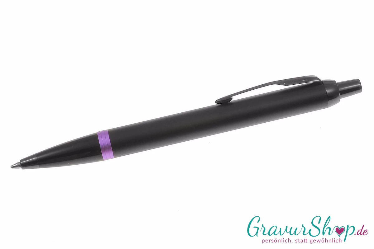 Parker IM Kugelschreiber vibrant rings blue mit Gravur