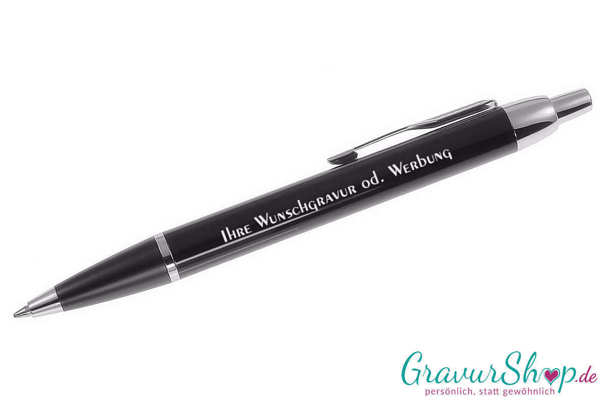 Parker IM Kugelschreiber black lacquer c.c. mit Mustergravur