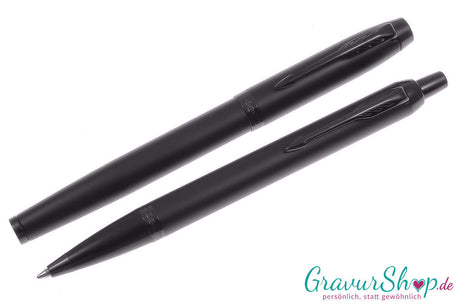 Parker IM Schreibset Tintenroller Kugelschreiber chromatique schwarz mit Gravur