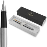Personalisierter Parker Jotter Füller Edelstahl Gold mit Gravur