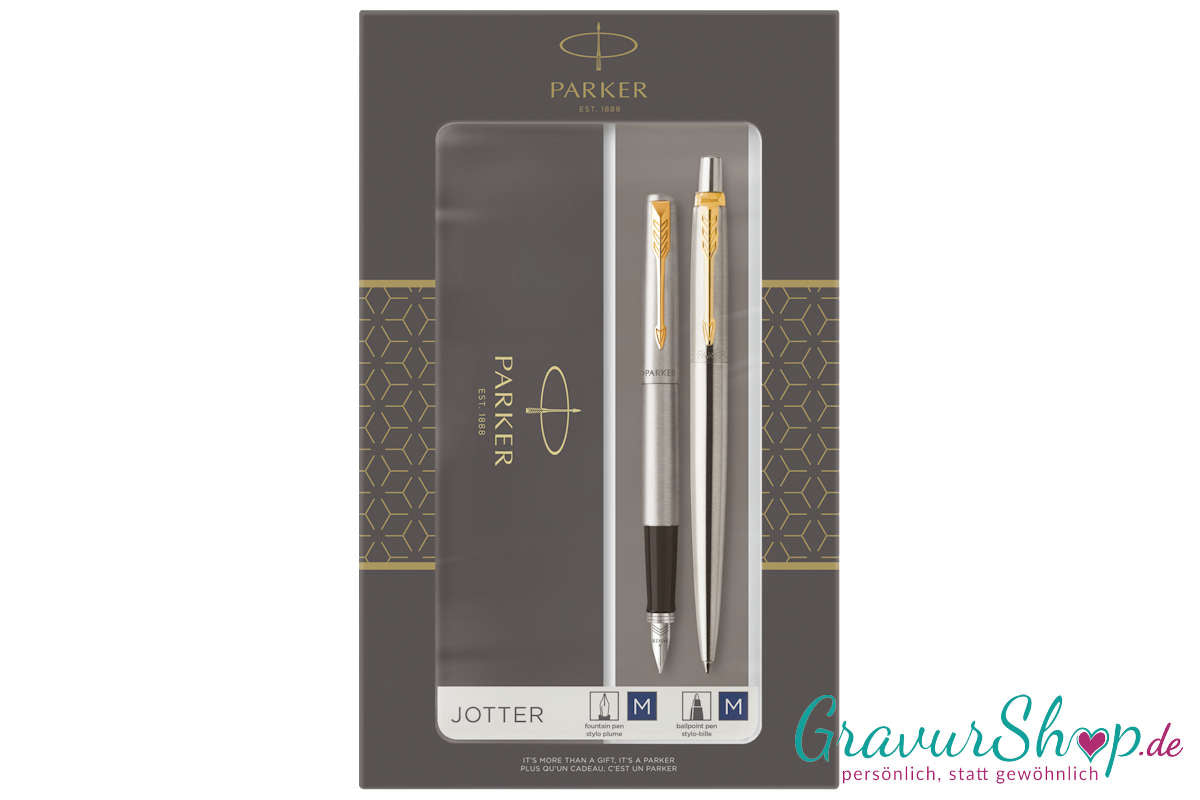 PARKER Jotter Schreibset mit Gravur mit Geschenkbox