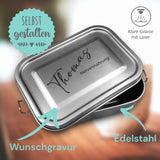 Lunchbox aus Edelstahl | Selbst designen und personalisieren | Name, Text, viele Motive