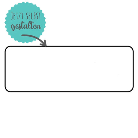 Ansteckschild - Namensschild mit Gravur | 64x22 mm - 6 Farben | Model D