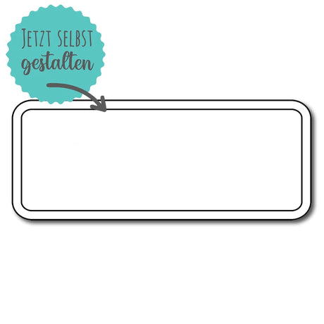 Ansteckschild - Namensschild mit Gravur | 60x24 mm - 6 Farben | Model E