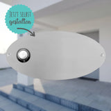 Klingelplatte Edelstahl - Oval Typ 1 | Personalisiertes Türschild mit Klingel | selbst gestalten