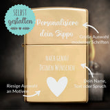 Original Zippo® Brass High Polished | Feuerzeug mit Gravur | Personalisiertes Sturmfeuerzeug