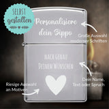 Original Zippo® Chrome High Polish | Feuerzeug mit Gravur | Personalisiertes Sturmfeuerzeug