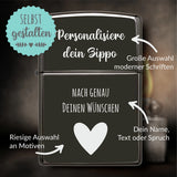 Original Zippo® High Polish Black | Feuerzeug mit Gravur | Personalisiertes Sturmfeuerzeug