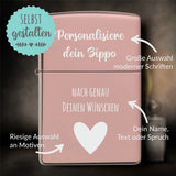 Original Zippo® High Polish Roségold | Feuerzeug mit Gravur | Personalisiertes Sturmfeuerzeug