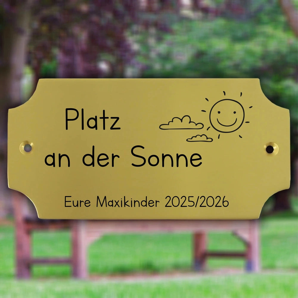 Schild für Bank * Model 27