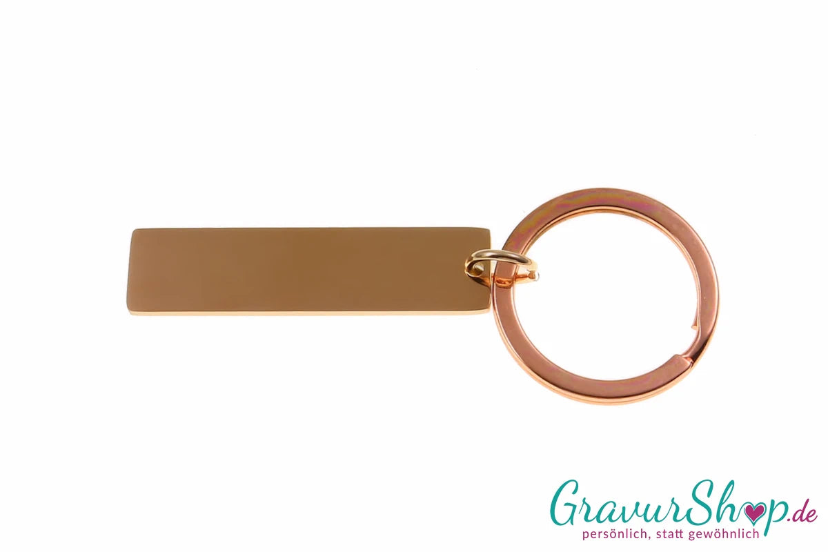 Schlüsselanhänger Nr. 12 rosegold mit Gravur