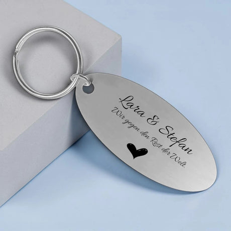 Schlüsselanhänger aus Edelstahl mit Personalisierter Gravur - Gravurshop