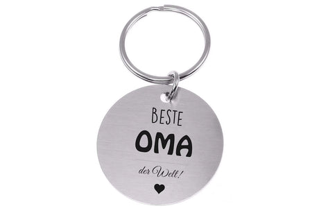 Schlüsselanhänger 61 Oma Style 2, 2 mm stark – personalisierbar mit deinem Namen