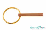 Edelstahl Säulen Schlüsselanhänger rosegold mit Gravur