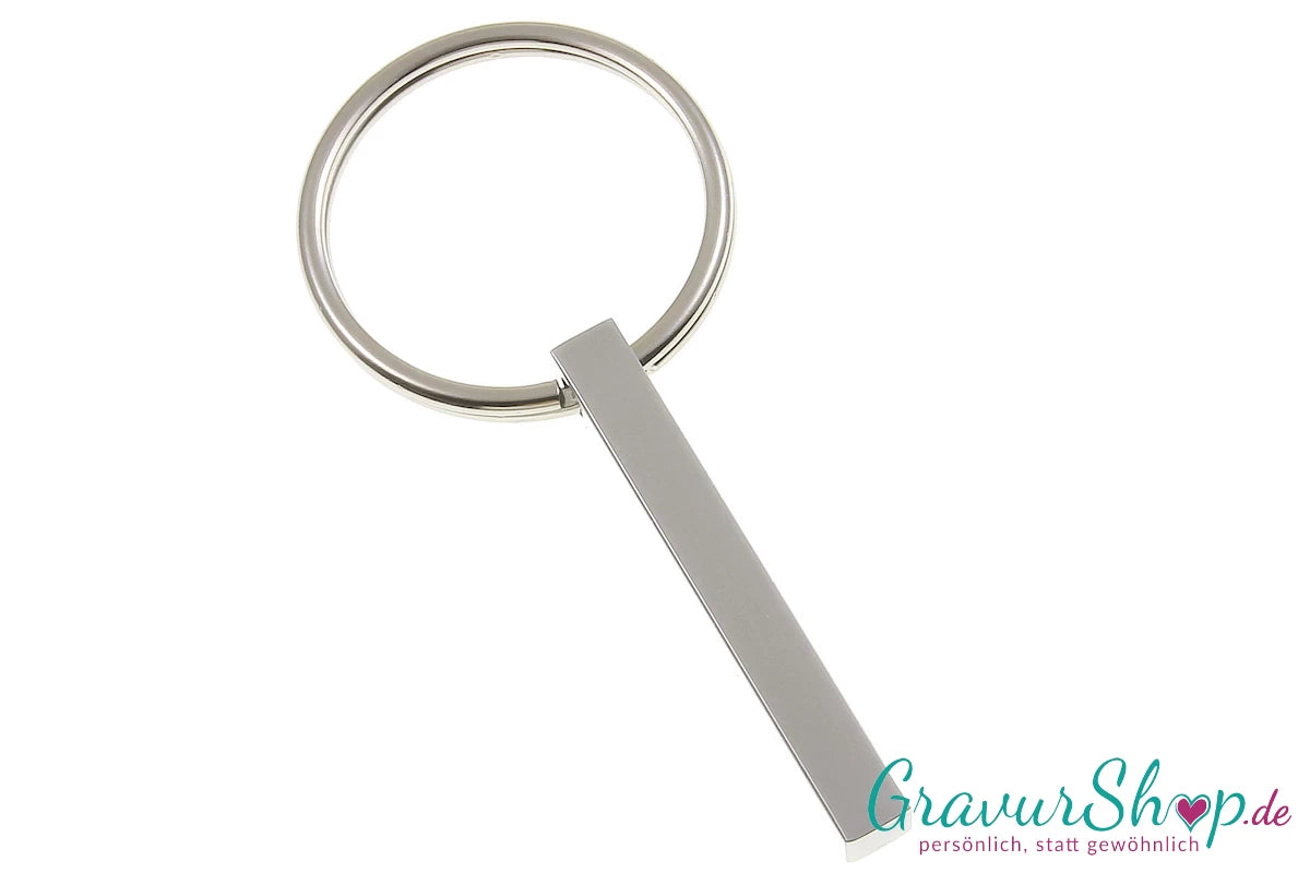 Säulen Schlüsselanhänger silber mit Gravur