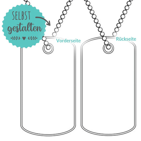 Aluminium DogTag mit Gravur