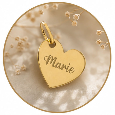 Schmuck Gold Kinder Kettenahänger graviert -  GravurShop