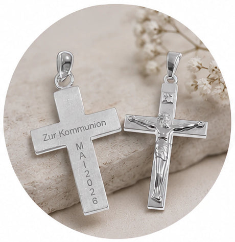 Schmuck Silber Kreuze - Gravurshop