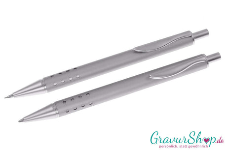 Schreibset 17 Silber Aluminium mit Gravur Bild 3