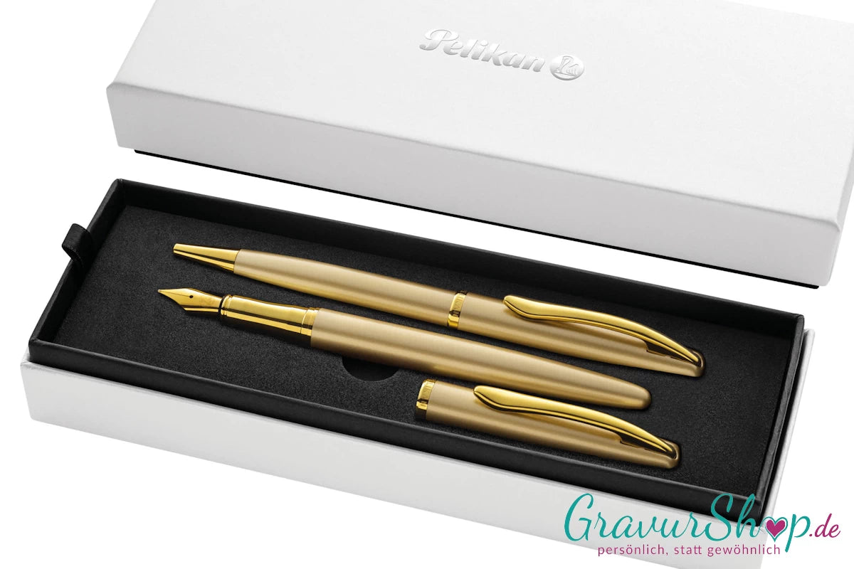 Pelikan SET Jazz Noble Elegance gold mit Gravur