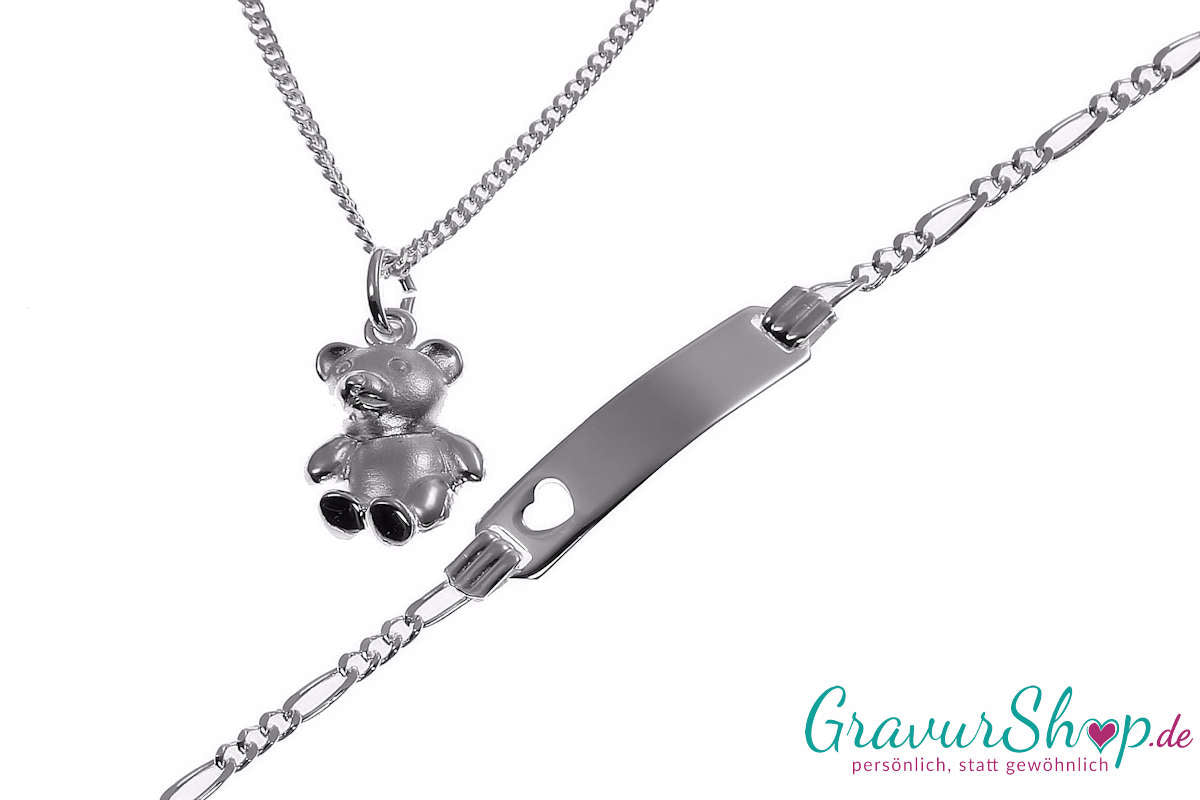 Kinder Silberset 05 mit Gravur
